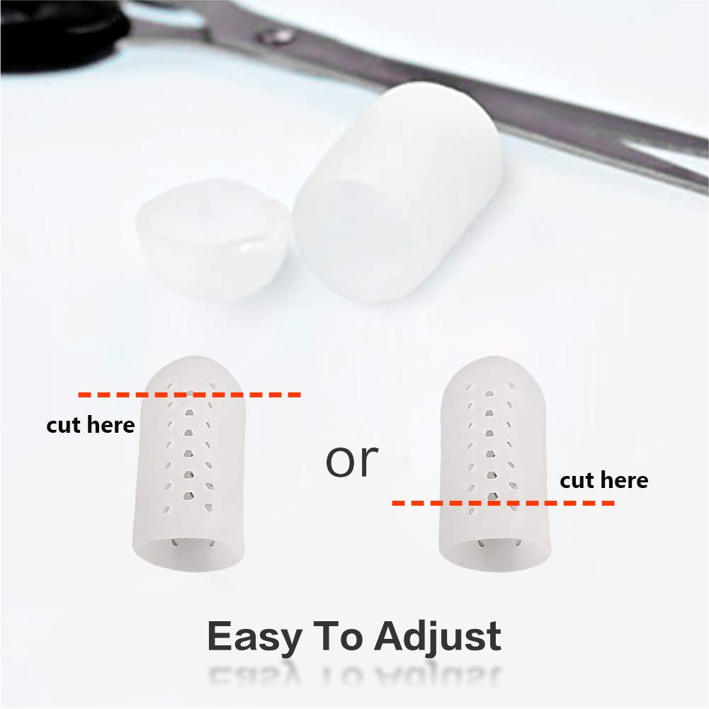gel Toe caps Toe Protectors Breathable Toe Sleeves, New Material,for Blisters, corns, Hammer Toes, Toenails Loss, Friction Pain
