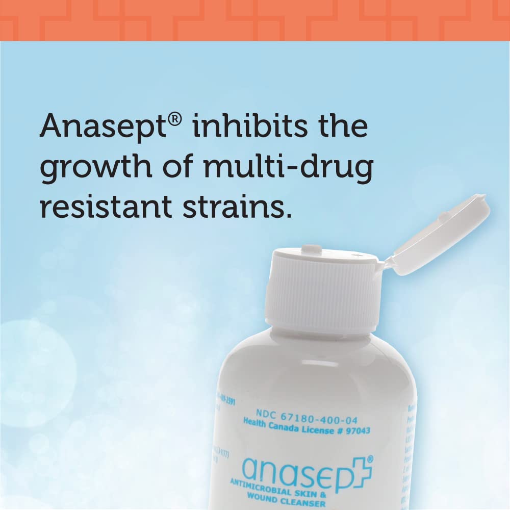 Anasept-Antimicrobial Skin and Wound Cleanser, 4 oz Bottle with Dispensing Cap