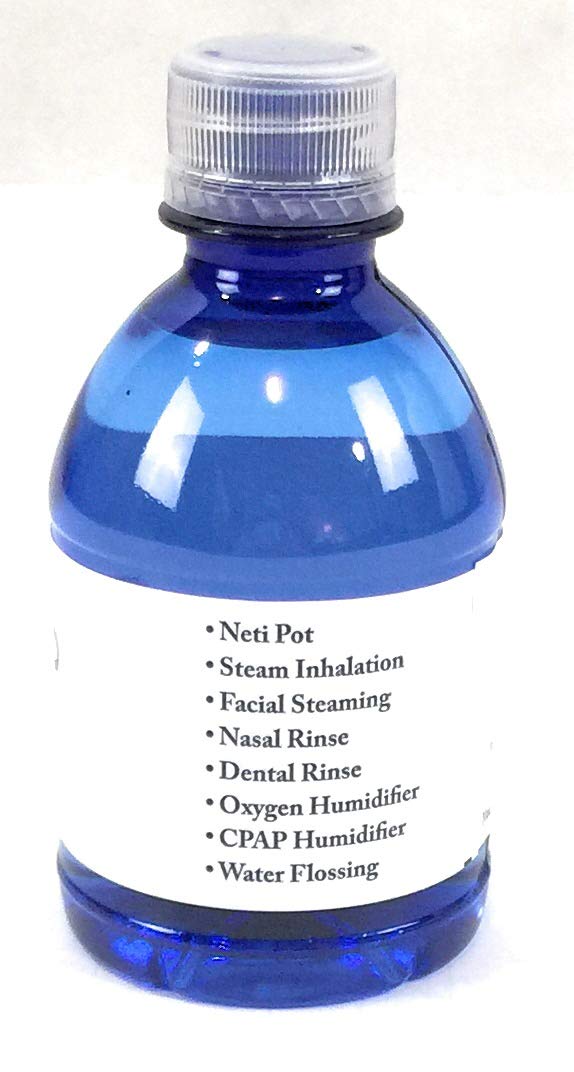 AQUAPAP 8 ounce 24 pack Vapor Distilled CPAP Water | 1-2 nights per bottle | For use with Resmed and Respironics Machines