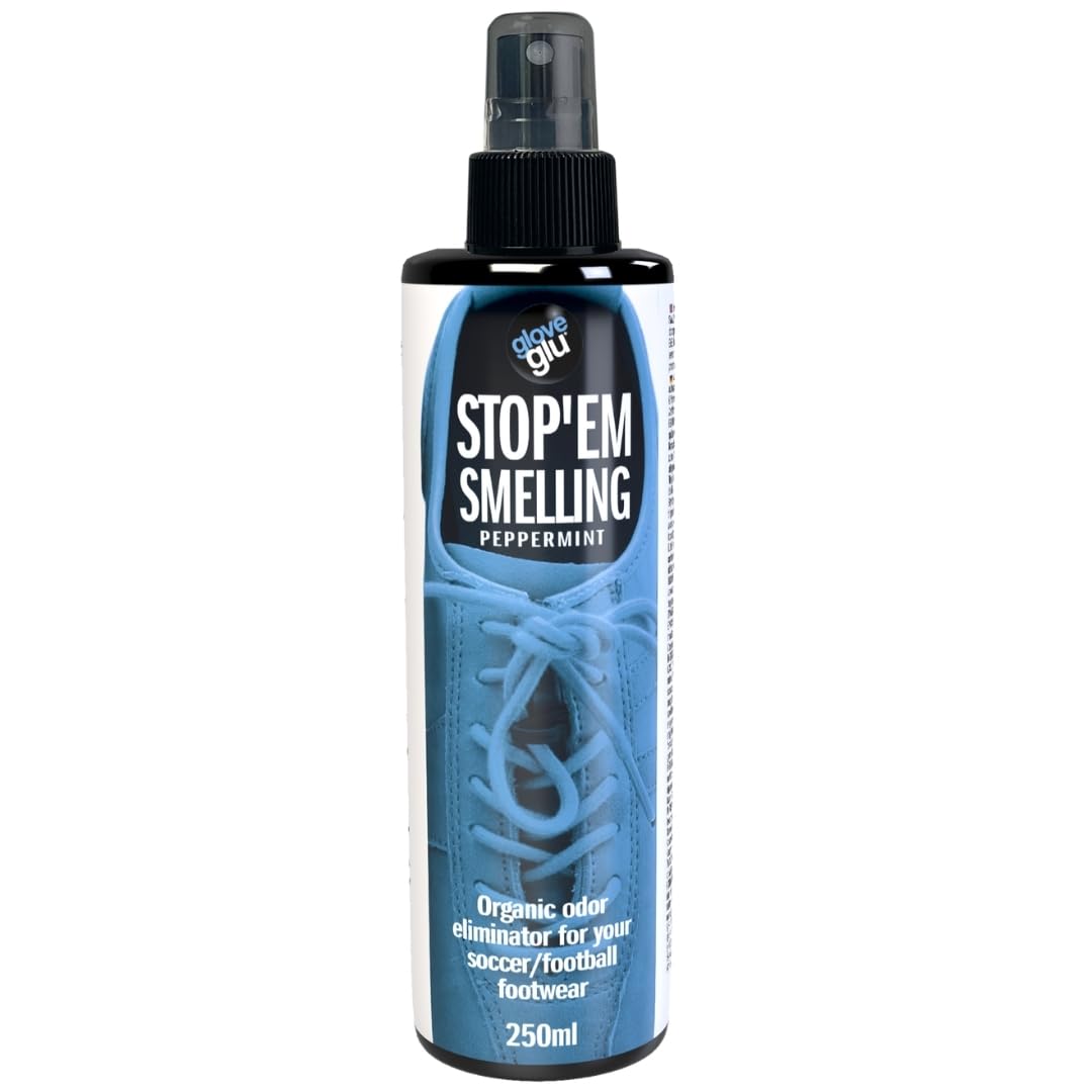 Clean Kick Stopem Smelling Organic Odour Eliminator for Soccer Boots, 250ml, Athletic Footwear Deodouriser with Peppermint Scen