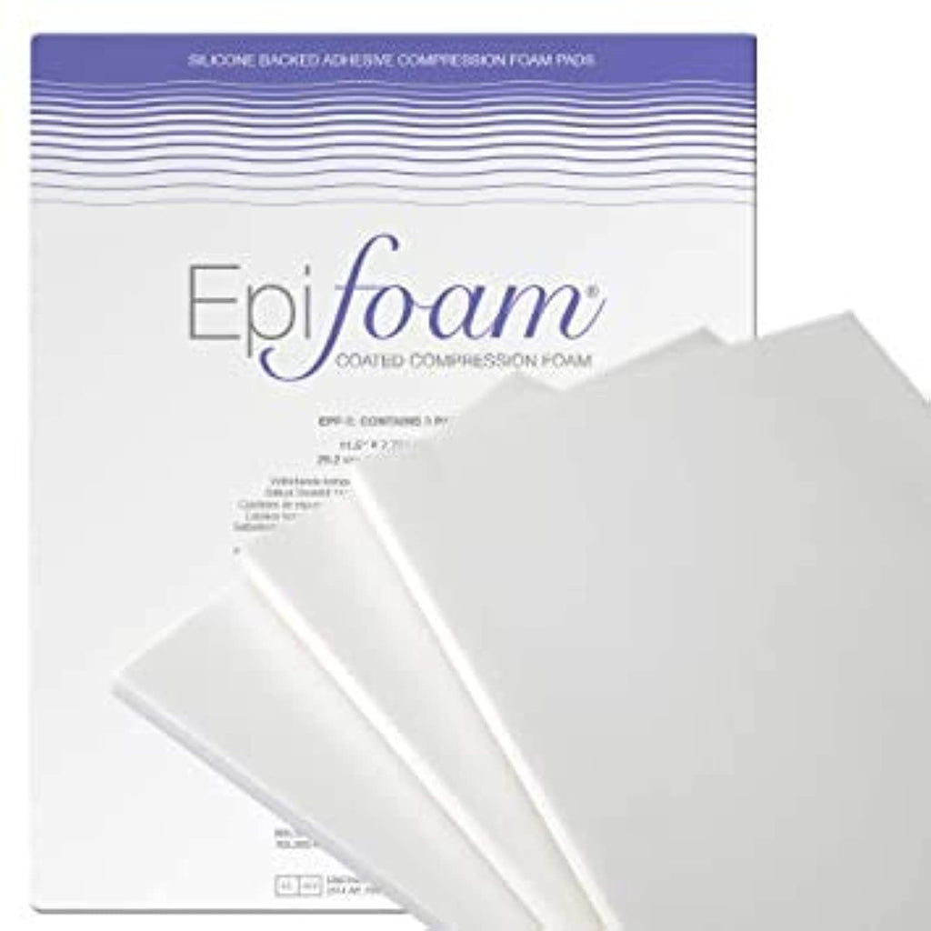 Biodermis Epifoam Silicone Coated Pads, 7.75 x 11.5 x .5 in, 3 Sheets - Premium Grade Silicone Foam Dressing for Consistent Comp