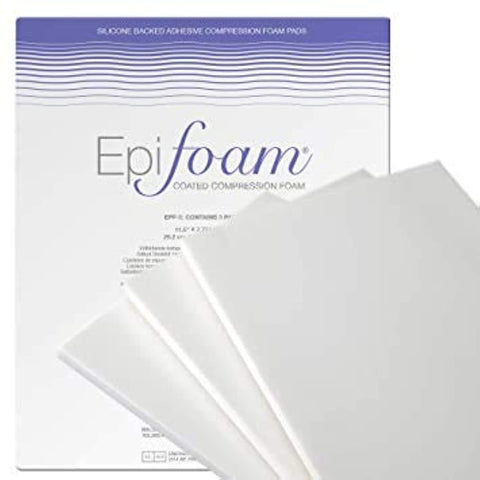 Biodermis Epifoam Silicone Coated Pads, 7.75 x 11.5 x .5 in, 3 Sheets - Premium Grade Silicone Foam Dressing for Consistent Comp