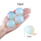 MAIBAOTA 1.6-2.0'' Opal Crystal Large Opal Stone Reiki Natural Tumbled Polished Stones for Energy Witchcraft Therapy Meditation