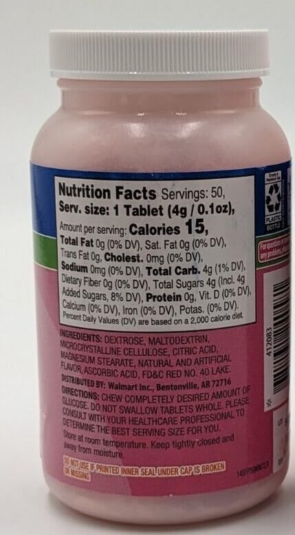 Relion Glucose Tablets - Fruit Punch Flavor - 50 counts
