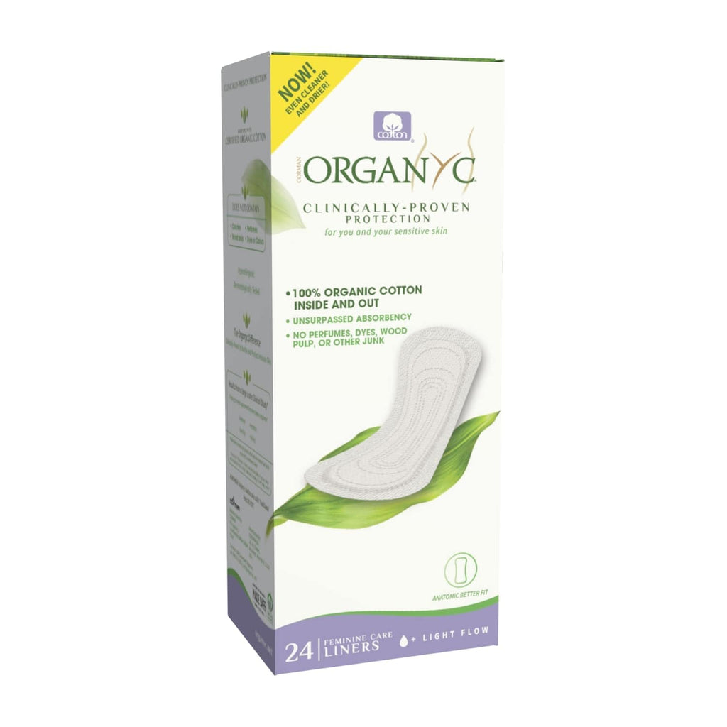 Organyc 100 certified Organic cotton Flat Panty Liner - Everyday Sanitary Pad, Free from Wood Pulp, Perfumes, SAP and chemicals