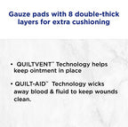 Band-Aid Brand Cushion Care Non-Stick Gauze Pads, Individually-Wrapped, Large, 4 in x 4 in, 10 ct