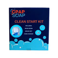 CPAP Soap Clean Start Kit - Wash Basin, 2-Piece Cleaning Brush Set with Flexible Soft Bristles, and Hose Hanger with Suction Cup