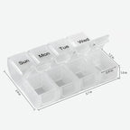 2 Packs Weekly Travel Pill Organizer Case for Purse with Removable 7 Day Box, Fashionable Pill Container for Medicine, Vitamin,