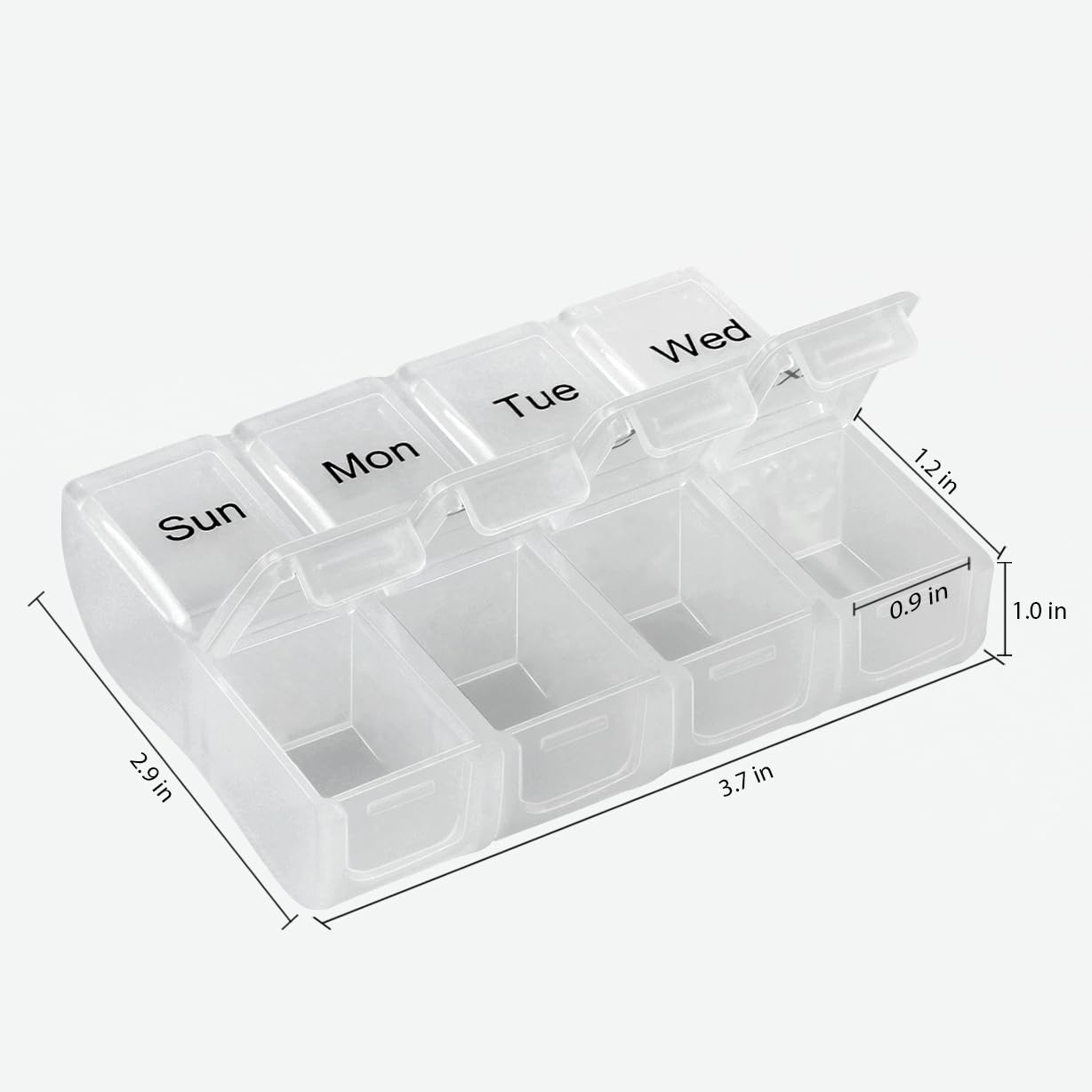 Weekly Travel Pill Organizer Case for Purse with Removable 7 Day Box, Fashionable Pill Container for Medicine, Vitamin, Suppleme