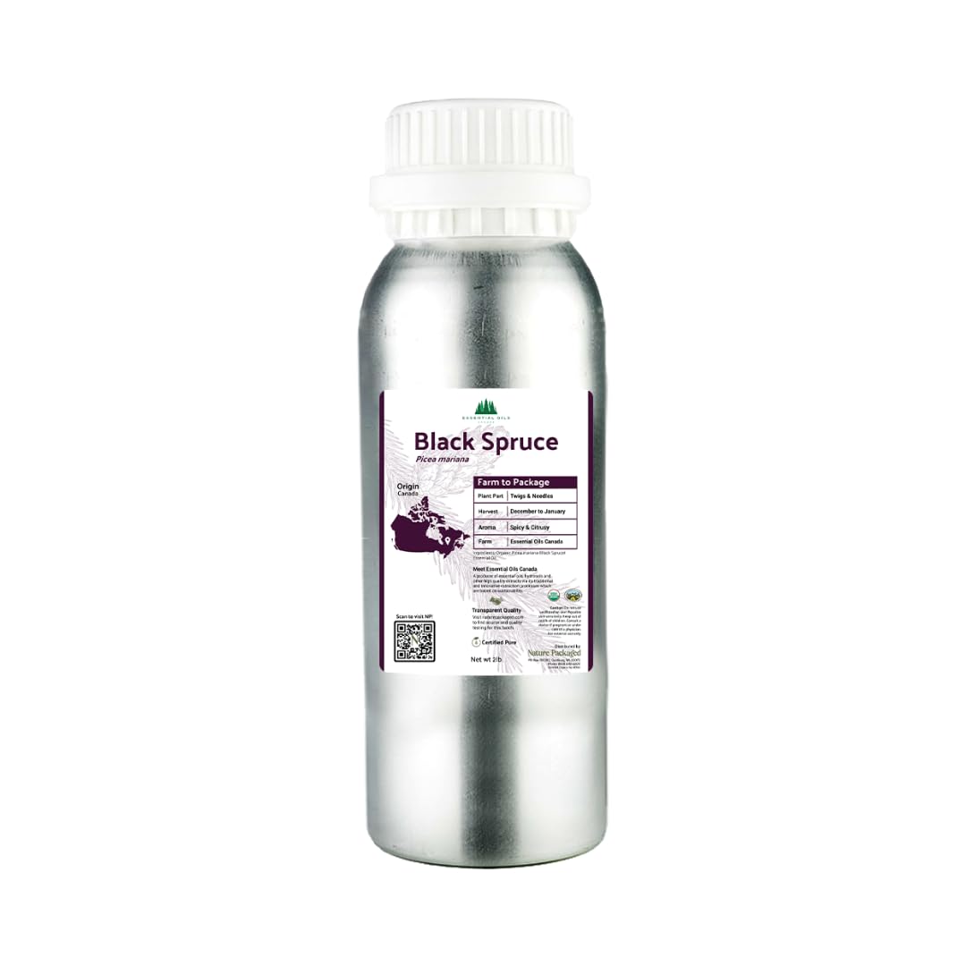 Nature Packaged Black Spruce Essential Oil from Canada - Pure Essential Oils for Diffuser, Humidifier, or Aromatherapy- Fresh & 