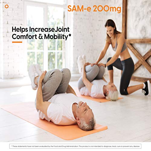 Doctors Best SAM-e Mood & Joint Support & Liver Health (Pharmaceutical Grade/Non-GMO/Gluten Free/Vegetarian), Tablet, 60 Count