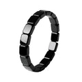TACBSP Hematite Bracelet for Men Natural Stone Hematite Bracelet Black Stretch Beaded Bracelet Reclaim Your Confidence Male Ener