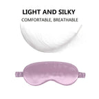 LCBD Silk Satin Sleeping Eye Mask, Light Purple Sleep Eye Mask Night Blindfold for Women and Men, Soft Breathable Blackout Eyesh