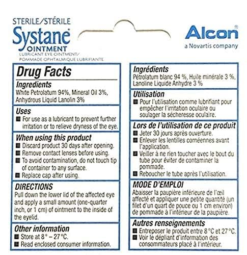 Systane Nighttime Lubricant Eye Ointment 3.50 g , 0.12 Oz (Pack of 3)