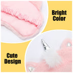 4 Pcs Cute Sleep Mask Animal Sleep Mask Soft Plush Blindfold Eye Covers for Sleeping Women Girls Kids