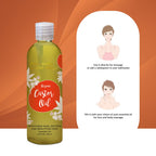 Aroma Magic Organic Castor Oil | Cold Pressed Oil for Hair & Skin | Enhance Eyelashes, Eyebrows & Hair Growth | Reduces Wrinkles