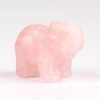 Natural Rose Quartz Elephant Statue Crafts Healing Crystal Stone Carved Figurine Chakra Reiki (Rose Quartz)