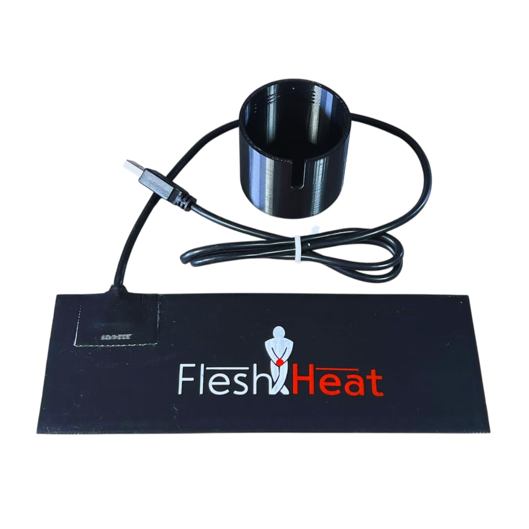 Electric Sleeve Warmer for Male Masturbator Sex Toy Safe Waterproof Heating Device with USB Power, Flesh Heat, Flexible Silicone