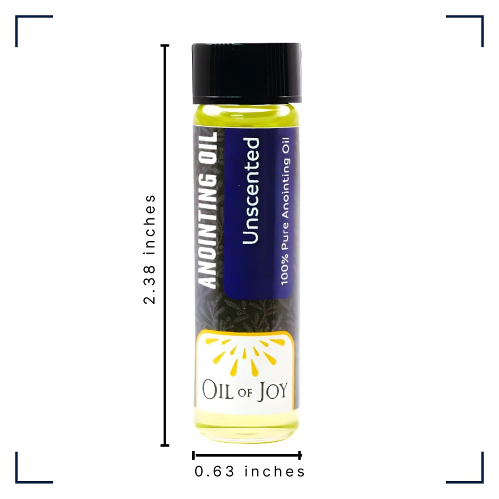 Anointing Oil Unscented for Prayers 1/4oz Pack of 6 by Oil of Joy Represents The Holy Spirit and Healing, Peace, Strength, Prote