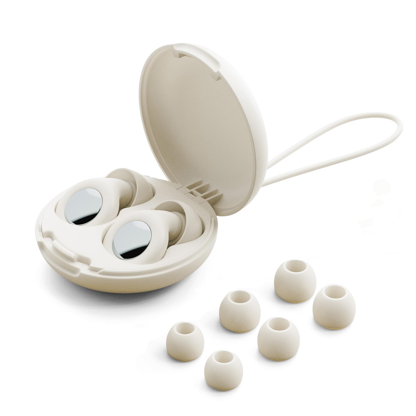 Ear Plugs for Sleeping Noise Cancelling - 30dB Reusable Silicone Earplugs with 8 Ear Tips & Case, Ideal Sleep Ear Plugs, Soft & 