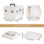 DOUKE 22qt Medicine Organizer Storage Box - Plastic First Aid Box Empty with Lid, Stackable Medical Container with Handle & Whee