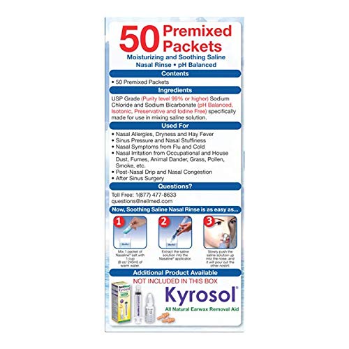Squip Nasaline Salt 50 Pre-mixed saline packets