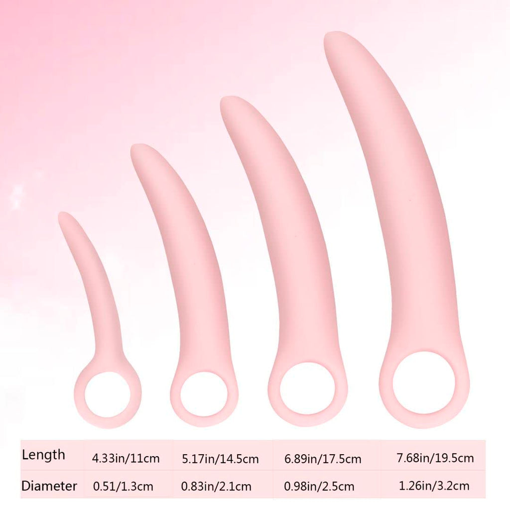 Lyniya 4-Pack Silicone Pelvic Floor Muscle Dilator Trainer Set