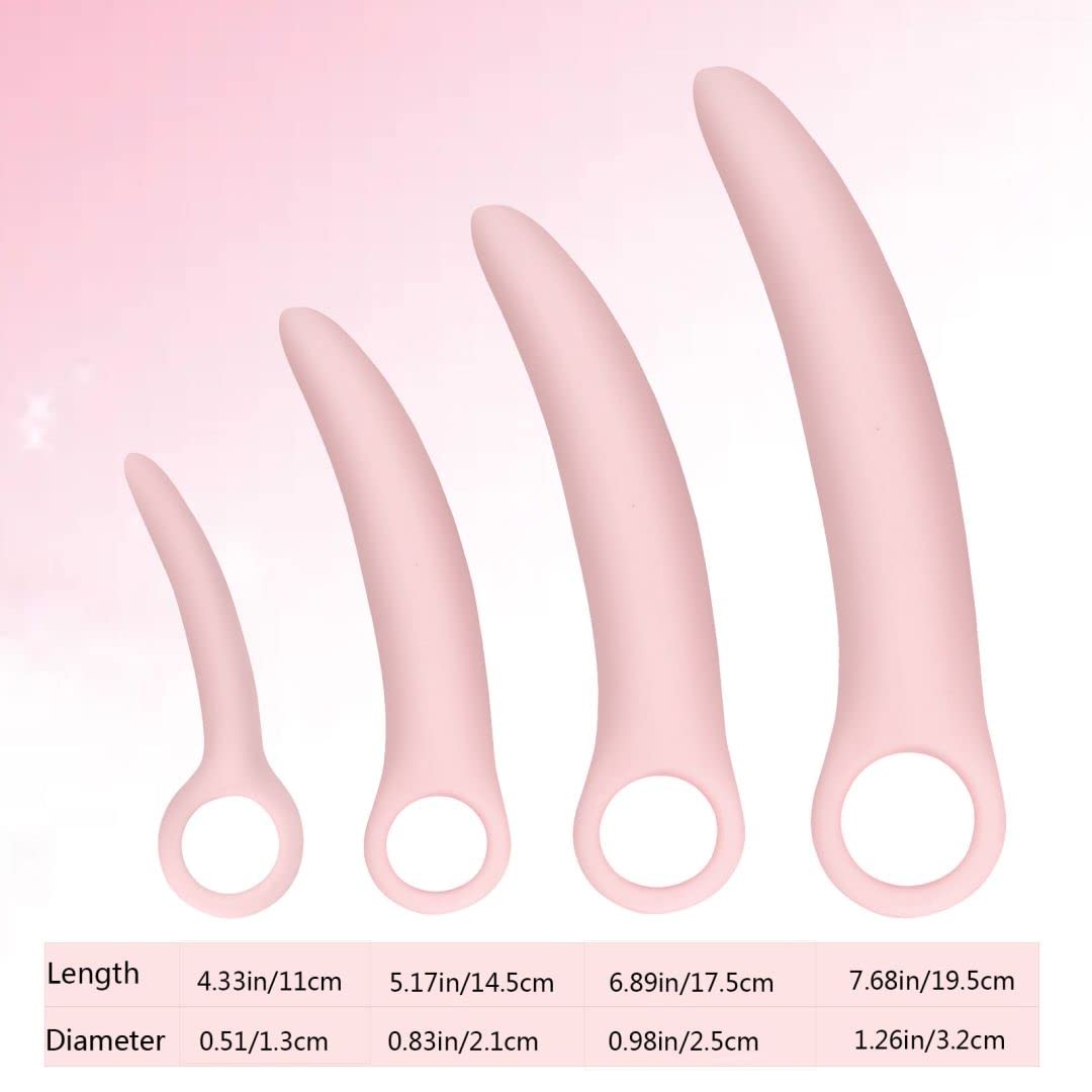 Lyniya 4-Pack Silicone Pelvic Floor Muscle Dilator Trainer Set