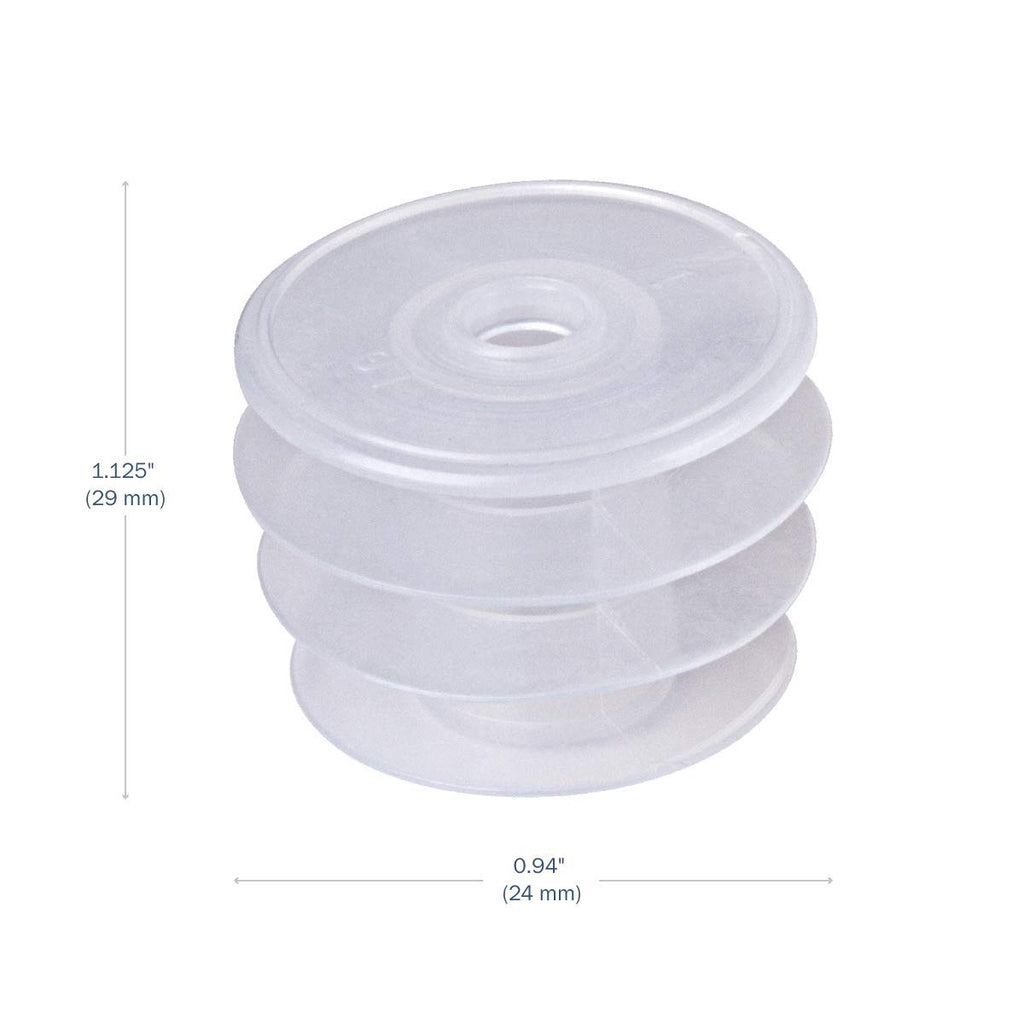 Oral Syringe Adapter Plugs, Compatible with 12 and 16 Oz Oval, 28 mm, 50 Count (Pack of 1)