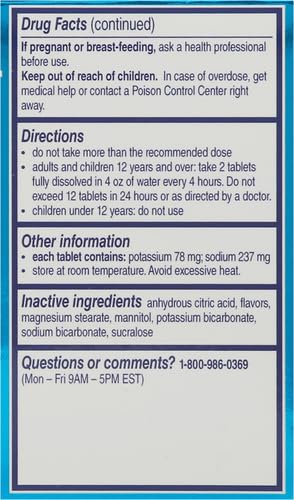 ALKA-SELTZER PLUS Powerfast Fizz, Cough & Chest Congestion Medicine, effervescent Tablets, 20ct