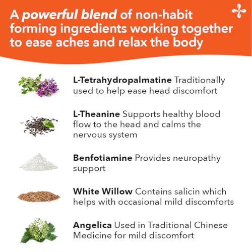 LifeSeasons Relieve-R - Eases Daytime Aches & Discomfort - Relaxes Muscles - Calms The Nervous System - Reduces Inflammation & I