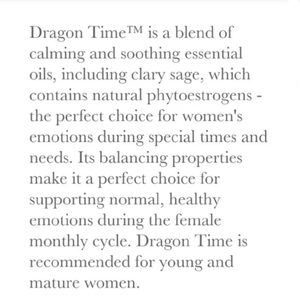 Dragon Time 15 ml Essential Oil by Young Living - Balancing & Soothing Aroma for Feminine Comfort , Calming , Relaxing , & Groun