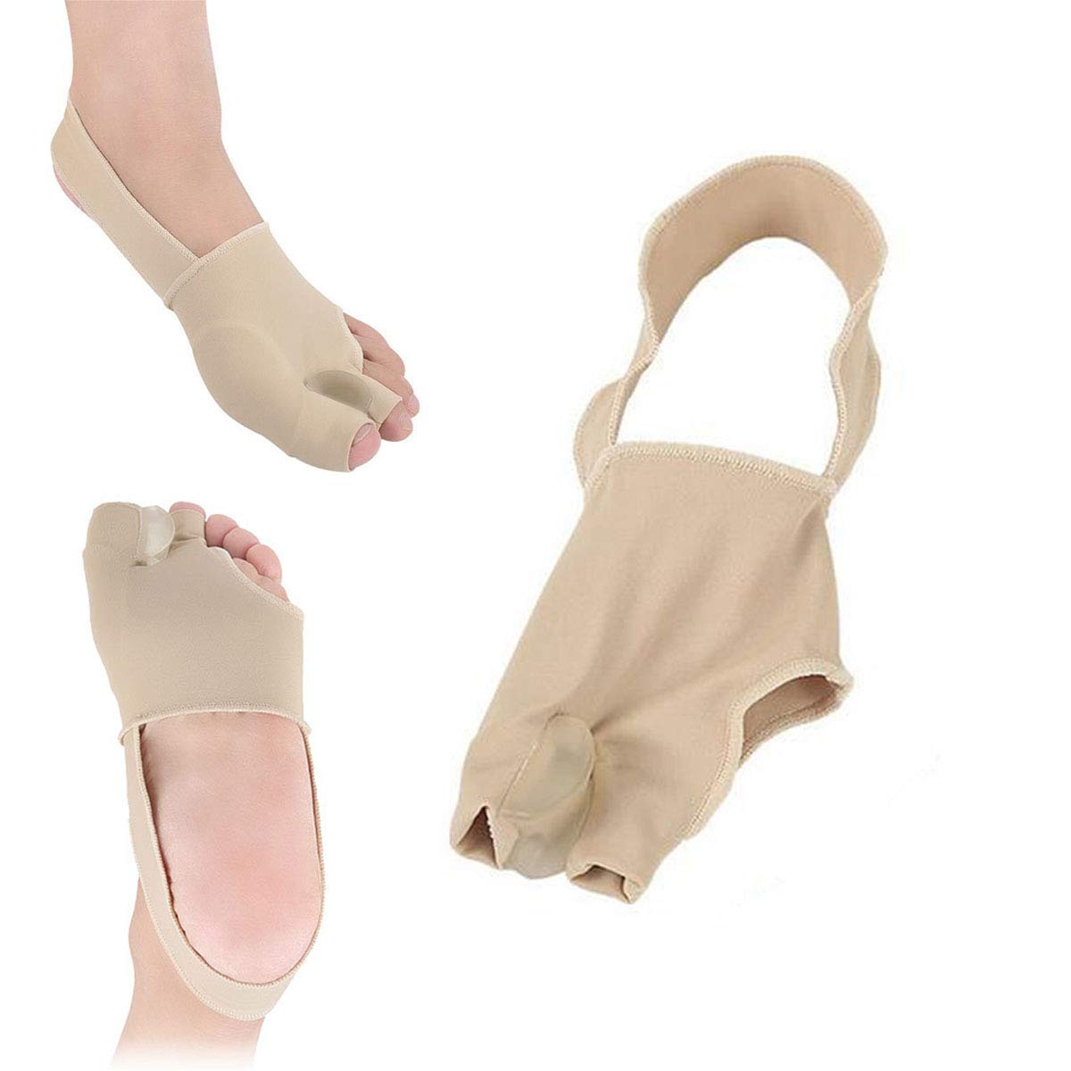 Bunion Corrector, Double Toe Separators, Relieve Toe Friction Bunion Pain, Ball of Foot Cushion Toe Spacers Straightener Splint,