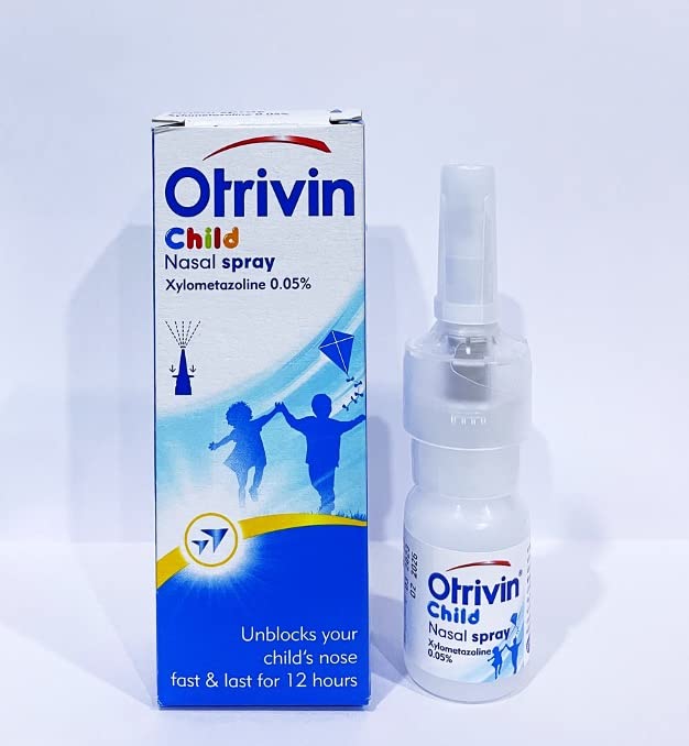 Otrivin child Nasal Spray 0.05% (60 Meterd dose, 0.33 Fluid ounzes) for Infant and Children Under 1 Year of Age and up to 6 Year