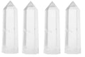 Luckeeper Healing Crystal Wands  2 Clear Quartz Crystal Wand 6 Faceted Reiki Chakra Meditation Therapy 4 PCS