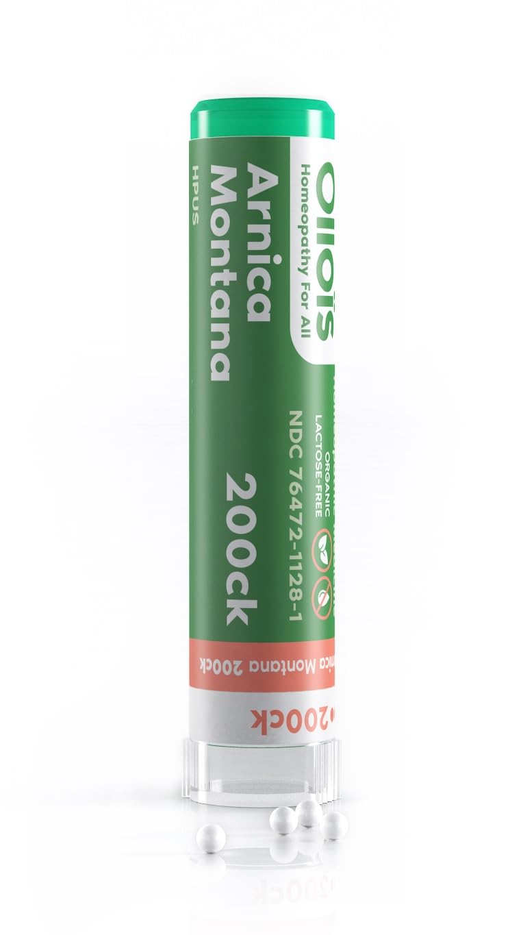 OLLOIS Vegan Arnica Montana 200CK Organic Lactose-Free Homeopathic Medicine, 80 Pellets
