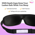 Lasting Lashes Sleep Mask Contoured Cup Night Blindfold | Soft and Comfortable Night Eye Mask with Flexible Strap | Eye Masks fo