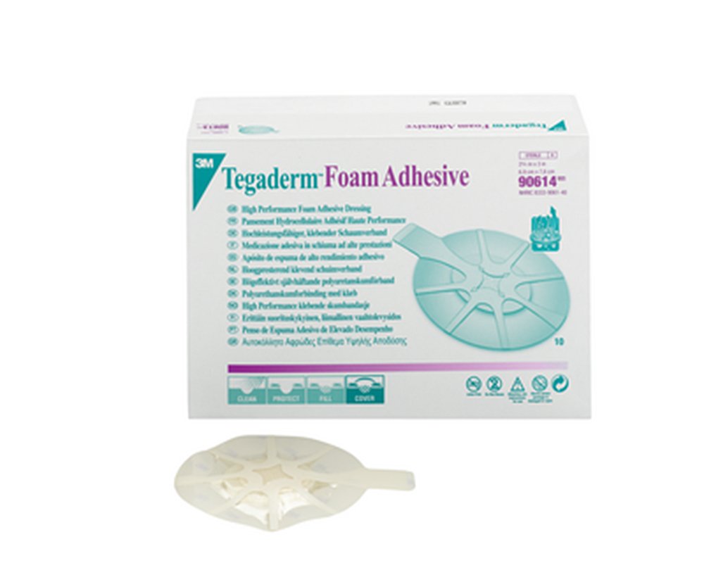 3M Tegaderm High Performance Foam Adhesive Dressing 90614, Mini Oval, 40 Pads (Pack of 4)