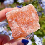 Zenkeeper 1 Lb Large Raw Himalayan Salt Crystal Rough Himalayan Quartz Natural Orange Salt Stone Crystal Stone Mineral Specimen