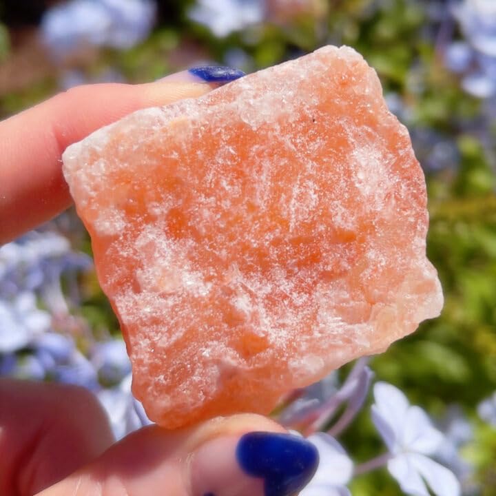 Zenkeeper 1 Lb Large Raw Himalayan Salt Crystal Rough Himalayan Quartz Natural Orange Salt Stone Crystal Stone Mineral Specimen