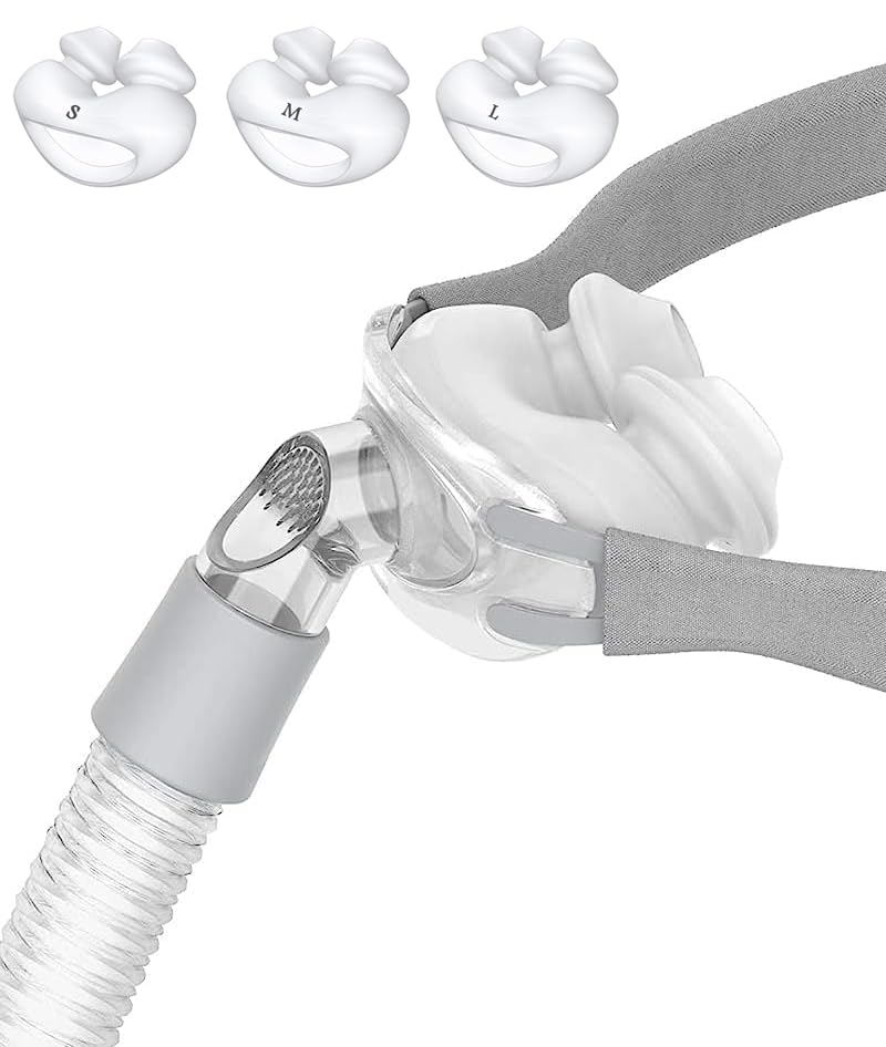 Unsvorns Nasal Pillow Replacement Kit, Nose Pillows Frame System Assembly, Small, Medium, and Large Nose Adapter Nasal Pillows