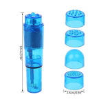 Finever Small Mini Vibrating Massager Handheld Portable Tool for Women with 4 Heads Pocket Pen for Face Neck Head Back and Shoul