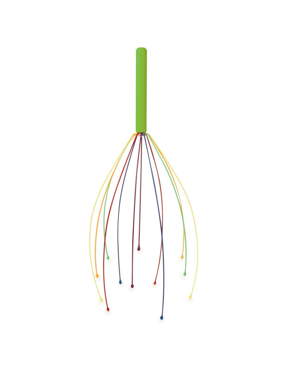 Kikkerland Colorful Handheld Portable Hair Head Scratcher Scalp Whisk Stress Relief, Relaxation, Massager