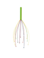 Kikkerland Colorful Handheld Portable Hair Head Scratcher Scalp Whisk Stress Relief, Relaxation, Massager