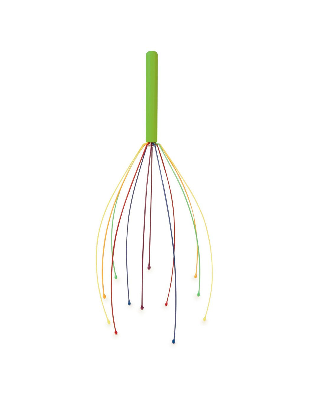 Kikkerland Colorful Handheld Portable Hair Head Scratcher Scalp Whisk Stress Relief, Relaxation, Massager