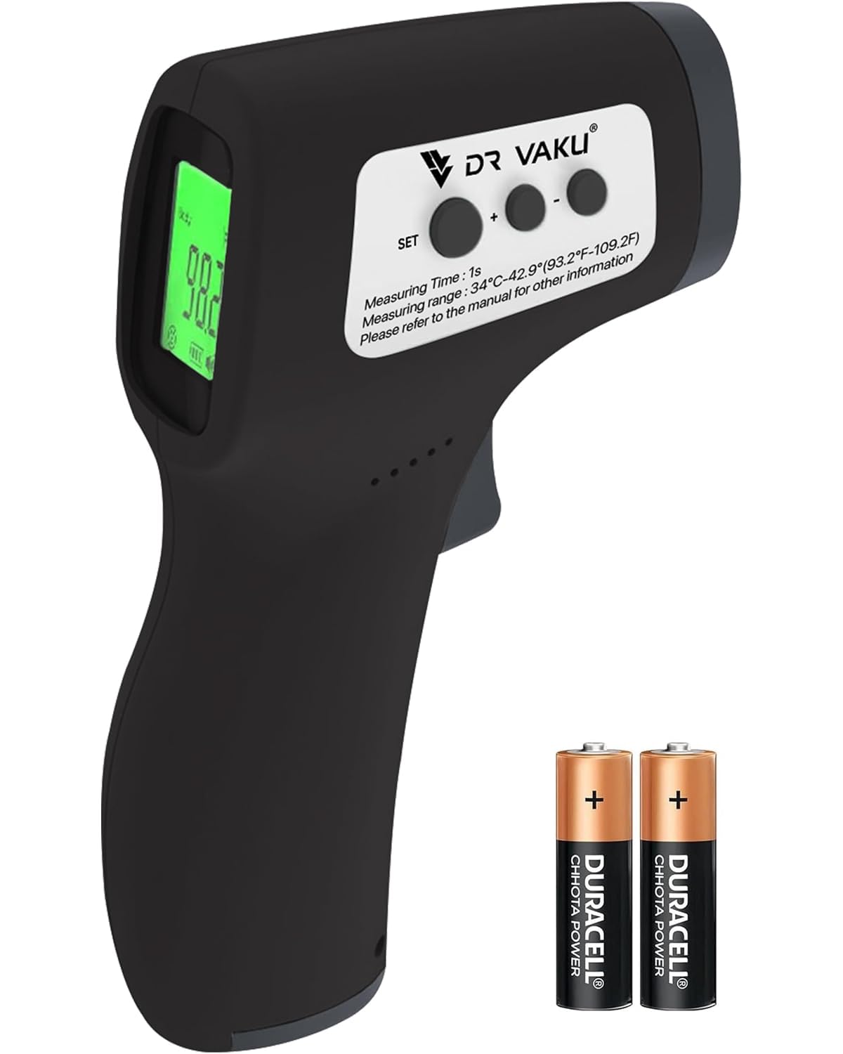 Dr Vaku Plastic Digital Thermometer For Fever NonContact Laser Infrared Forehead Thermometer Temperature Gun Accurate Reading W