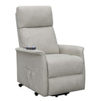 Benjara Power Lift Massage Chair with Wired Remote and Side Pockets, Gray