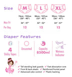 Rearz - Princess Pink - Overnight Adult Diapers (12 Pack Bag) (Medium)