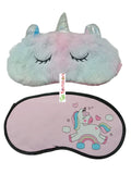 Temson Cute Unicorn Sleep Mask For Girls And Boys Cute Unicorn Horn Soft Plush Blindfold Sleep Masks Eye Cover For Women Girls T