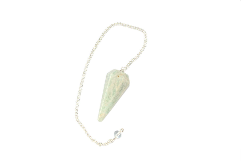 Jet Amazonite Cone Pendulum Dowsing Faceted Cone Shaped Positive Energy, Peace of Mind, Balance, Healing, Meditation Success spi